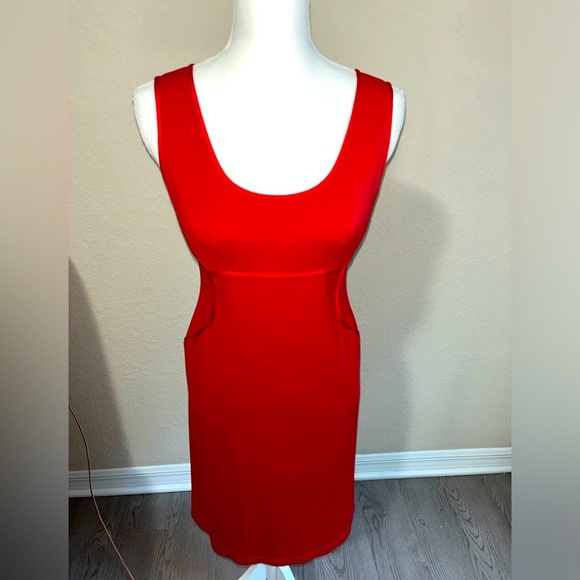 Philosophy Di Alberta Ferretti Red Bodycon Cocktail Dress - Picture 13 of 13